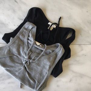 2 for 1 Tie Front Crop Tops
